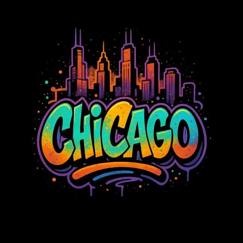 Silhouette du graffiti de Chicago