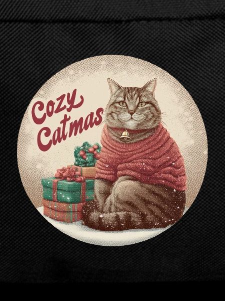 Weihnachtskatzen-Shirt Cozy Tabby im Weihnachtsmann-Pullover