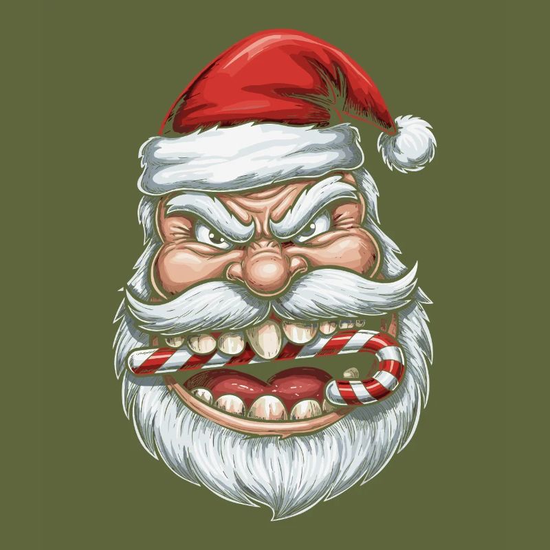 Wütend Lachender Weihnachtsmann