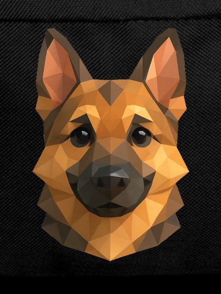 Polygon Schäferhund – Geometrisches Hundedesign