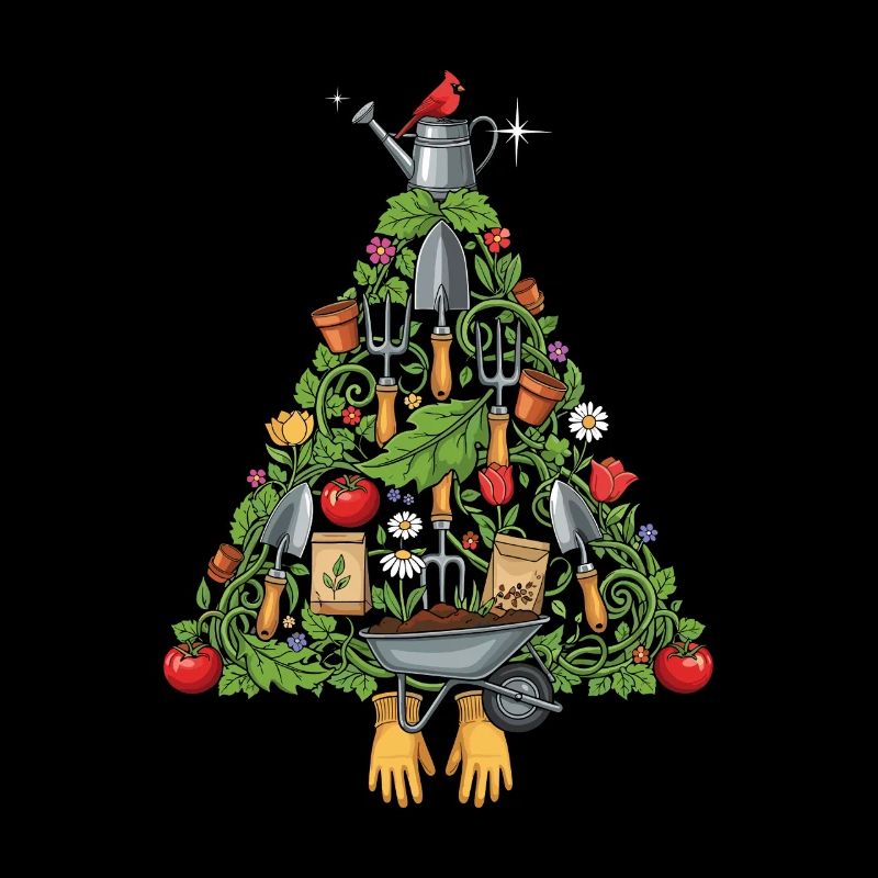 Garden Tool Triangle Design Christmas Tree