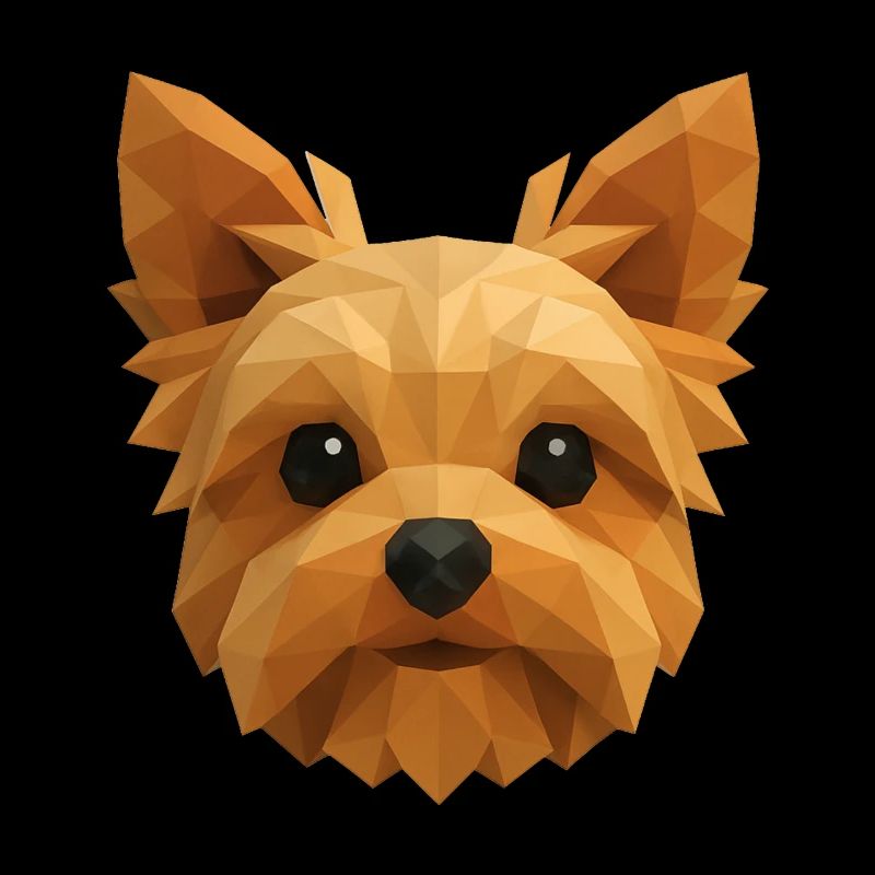 Süßer Yorkshire Terrier – Polygon Hundedesign