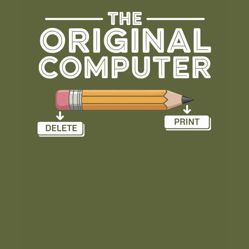 Der Original Computer – Bleistift Delete & Print