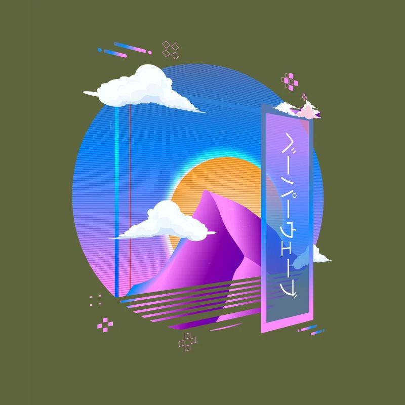 Vaporwave Pastel Goth Esthétique Rétro Synthwave
