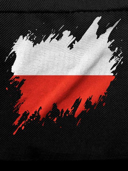 Flag of Poland, torn style