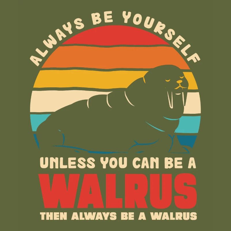Walrus Selbstbewusstsein Retro