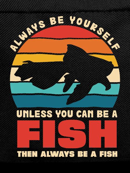 Fish Be Yourself Retro Sunset