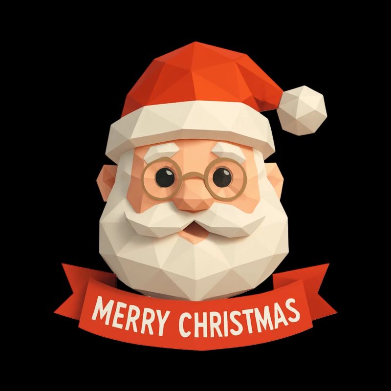 Polygon Weihnachtsmann – Modern Merry Christmas