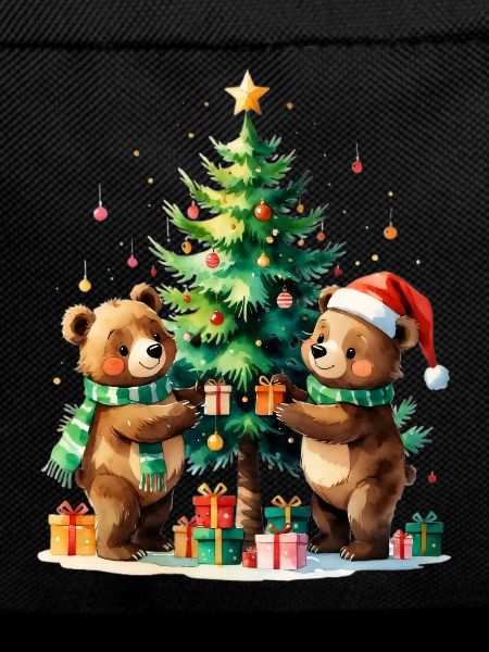Winter bears on the Christmas tree