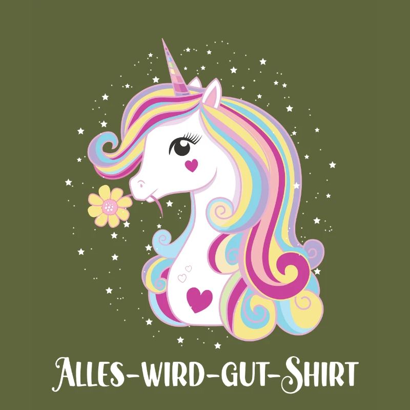 Alles Wird Gut Wunsch Einhorn Genesung Motivation