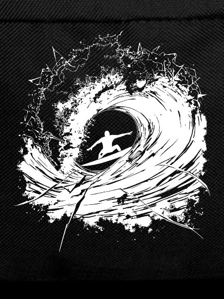 Energetic Surfing Art Surfer