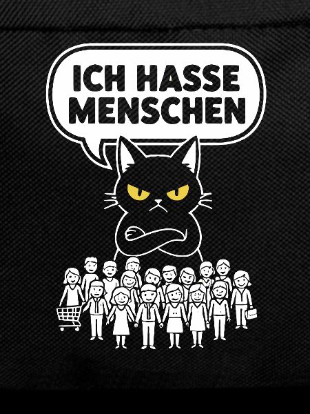 I Hate People Cat Funny Sarcasm
