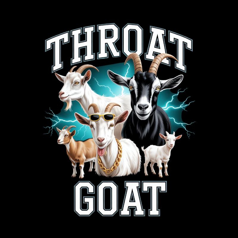 Throat Goat Meme Y2K Bootleg Unwearable