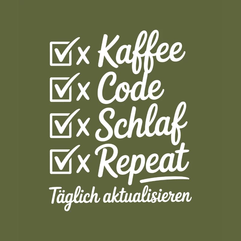 Kaffee Code Schlaf Repeat Tagesroutine
