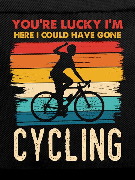 Happy Cyclist Retro Motif