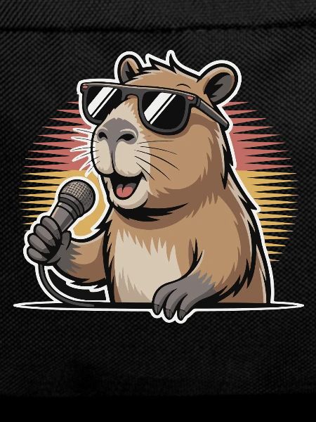 Singer Capybara with sunglasses