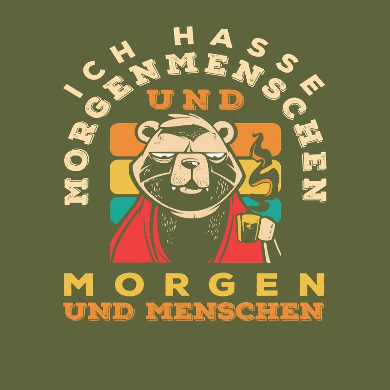 Ich hasse Morgenmenschen Kaffee Bär