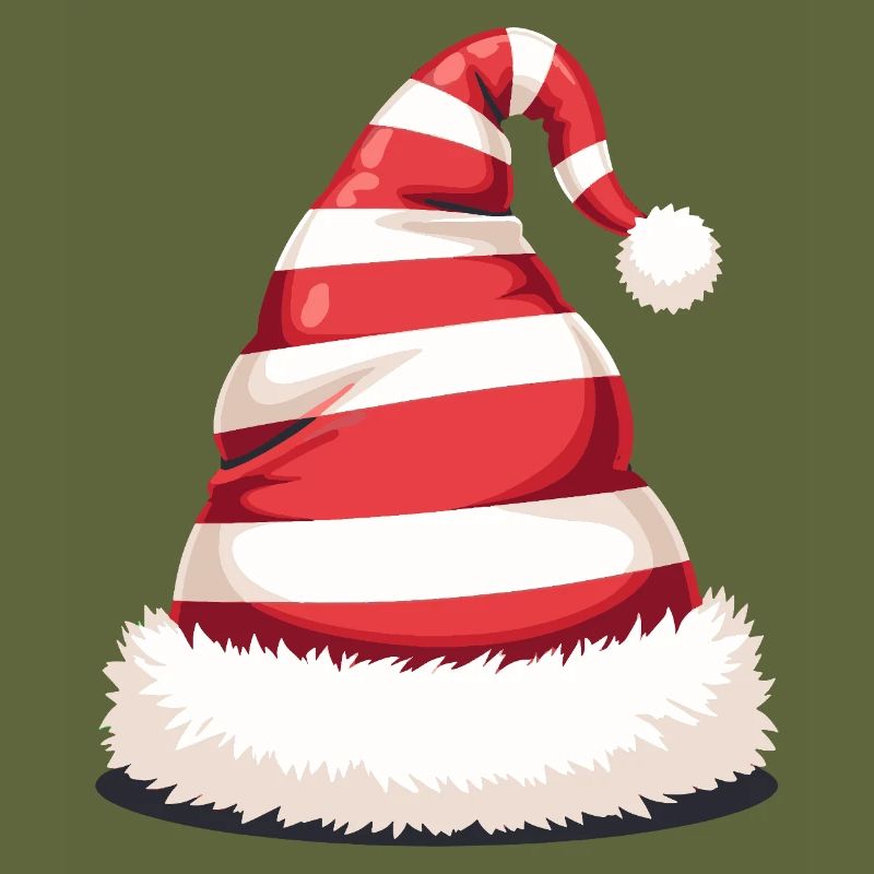 Candy Stripe Santa Hat