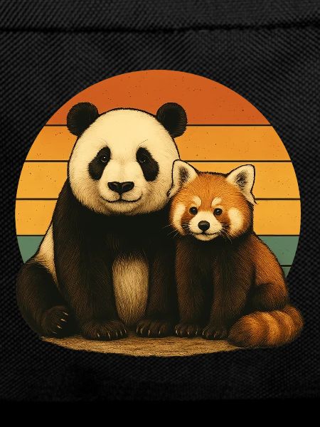 Panda Red Panda Retro Animal Lovers
