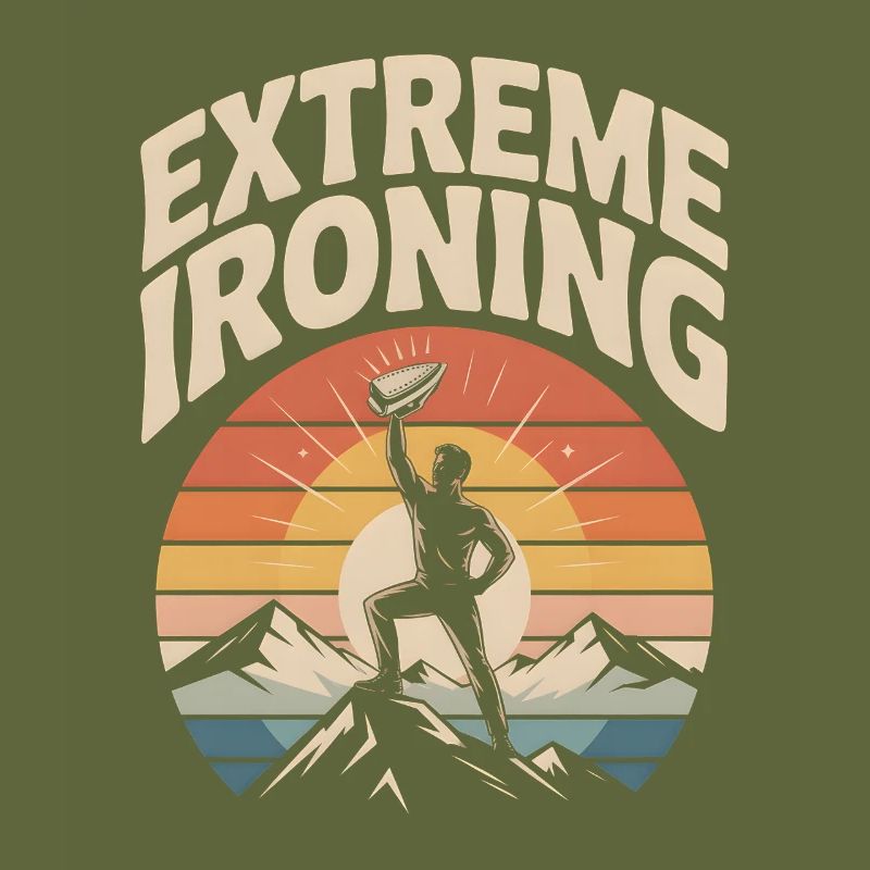 Extreme Ironing Bergsteigen