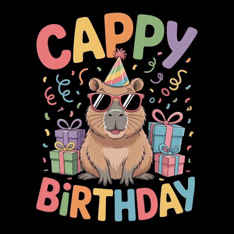 Capybara Birthday Cappy Birthday Funny Capy