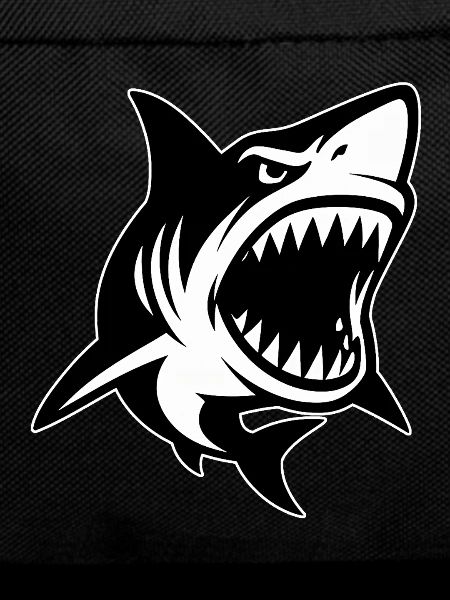 Shark with open mouth showing teeth