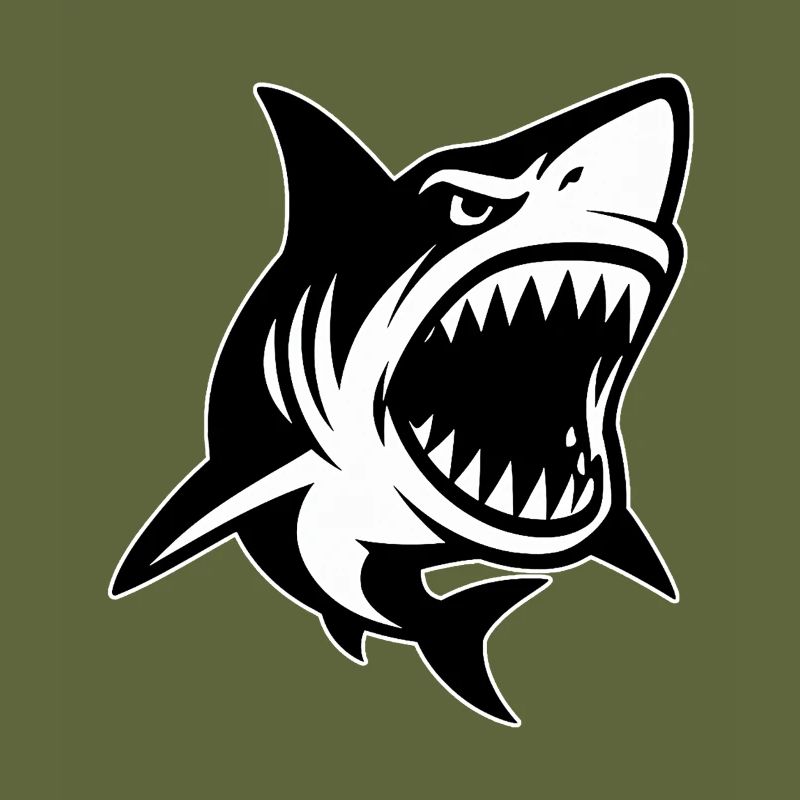 Shark with open mouth showing teeth