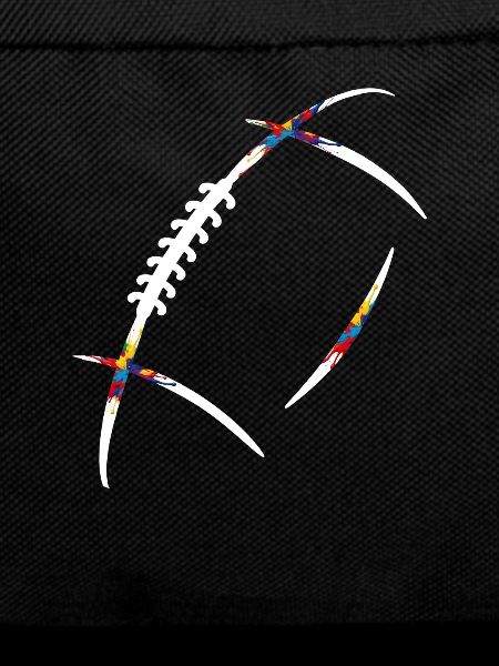 Rugbyball Farbenexplosion