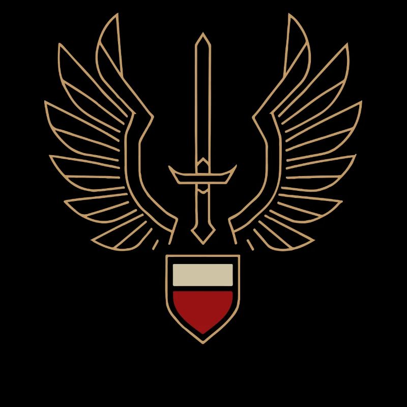 Minimalist Polish Winged Hussar Emblem