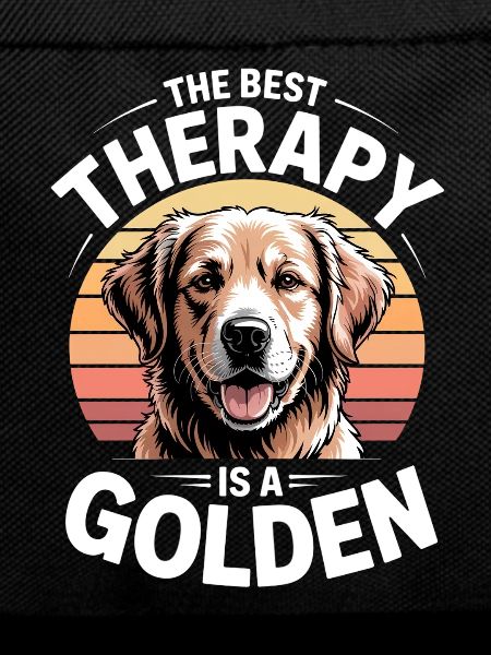 Golden Therapy Dog Motif
