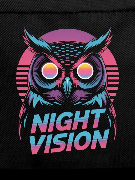 Night Vision Eule Retro Synthwave Nacht