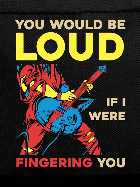 Loud rock guitar saying