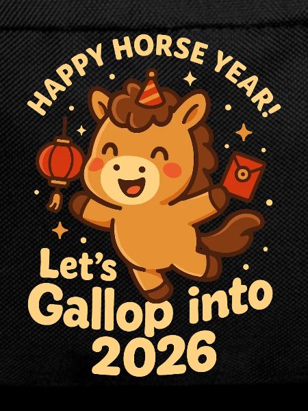 Happy 2026 Horse Year Kawaii