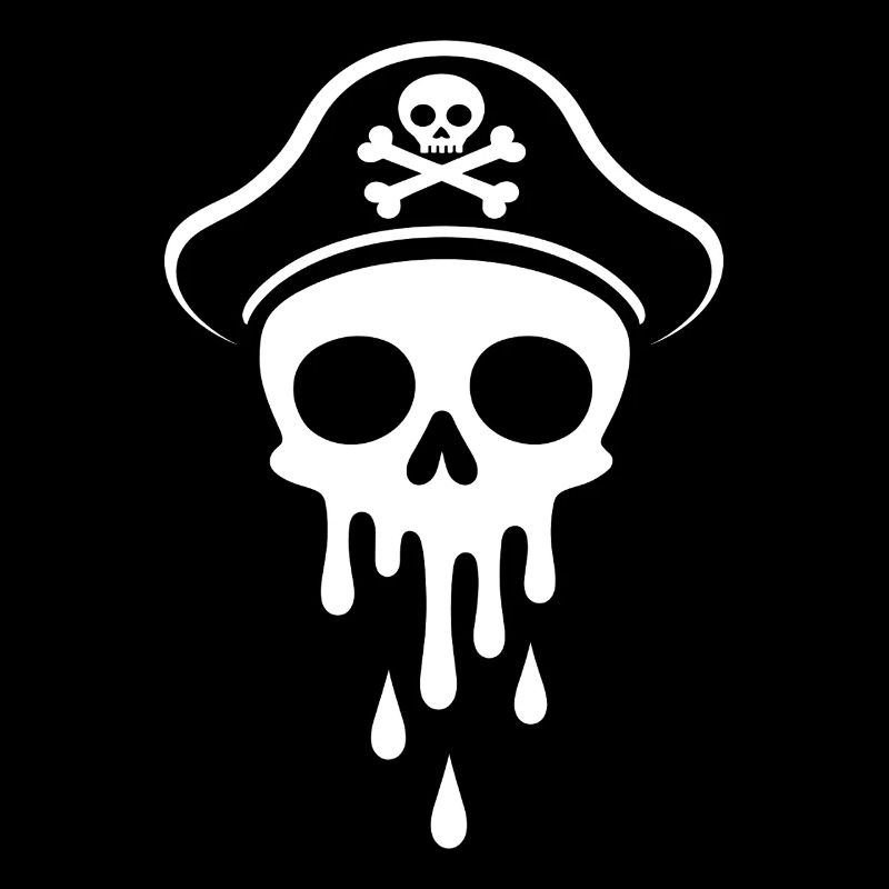 Melting Captain Skull Skull Captain Hat