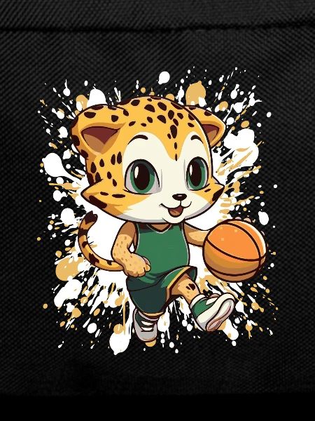 Basketball kitten in the green