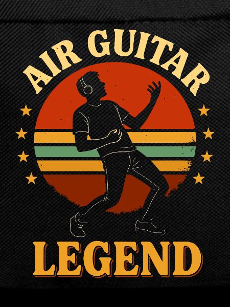 Air Guitar Legend Retro Sunset