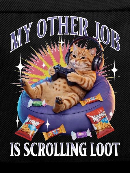 Funny Gaming Gamer Cat