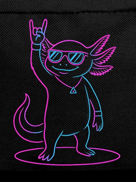 Cool Rock Axolotl With Sunglasses