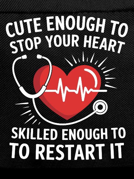 Heart restart motif with stethoscope
