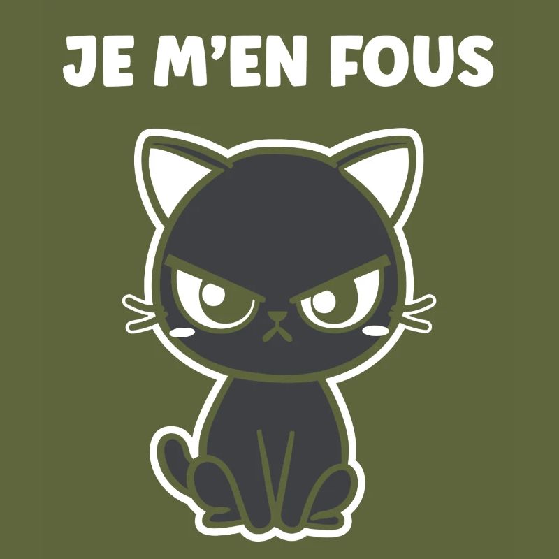 Grumpy black cat