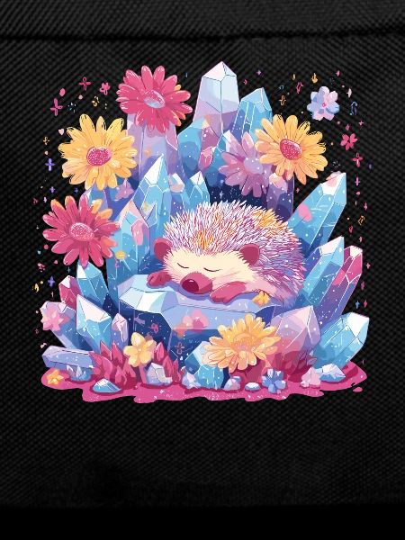Sleeping hedgehog in the crystal garden