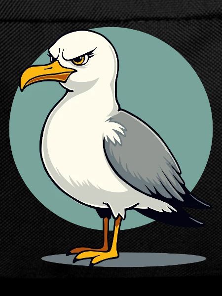 Naughty Seagull Funny Coastal Child Maritime