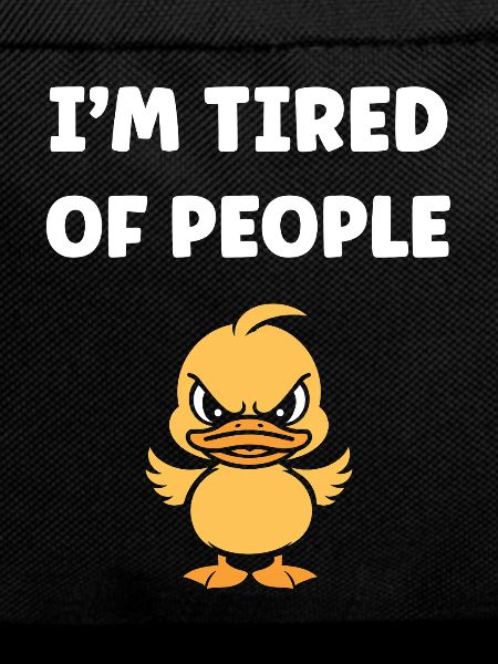 Fed up with people Grumpy Duck