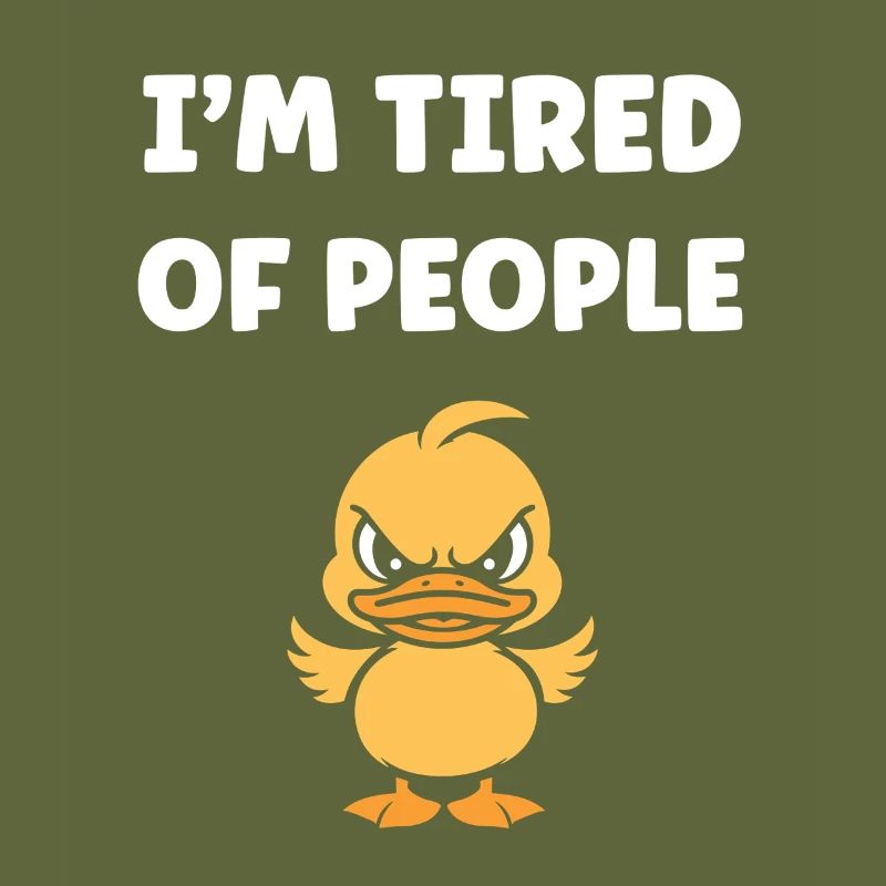 Fed up with people Grumpy Duck