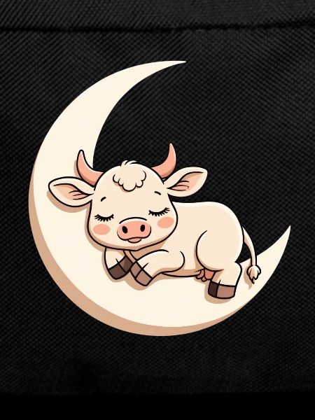 Moon cow in slumber