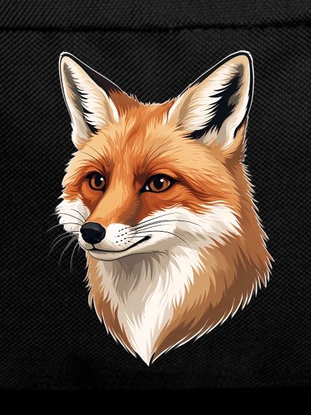 Fox Head Illustration: Warm Nature Tones