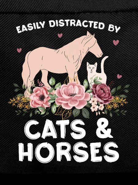 Cats & horses in flower arrangements