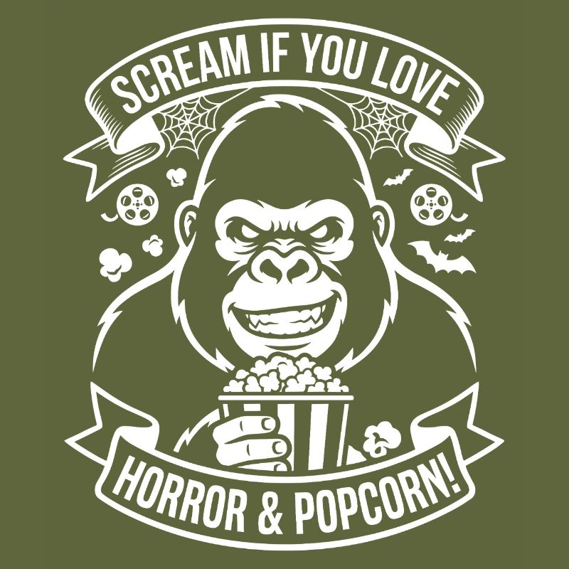 Schrei Gorilla Popcorn Design