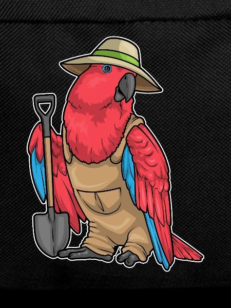 Parrot Gardener Shovel Garden