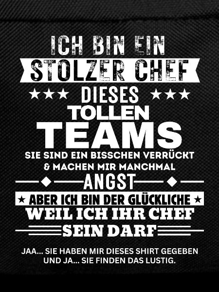 Stolzer Chef dieses tollen Teams